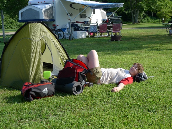 Molly at the campground