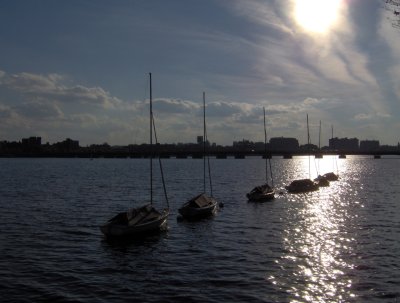 Sailboats on the Charles River